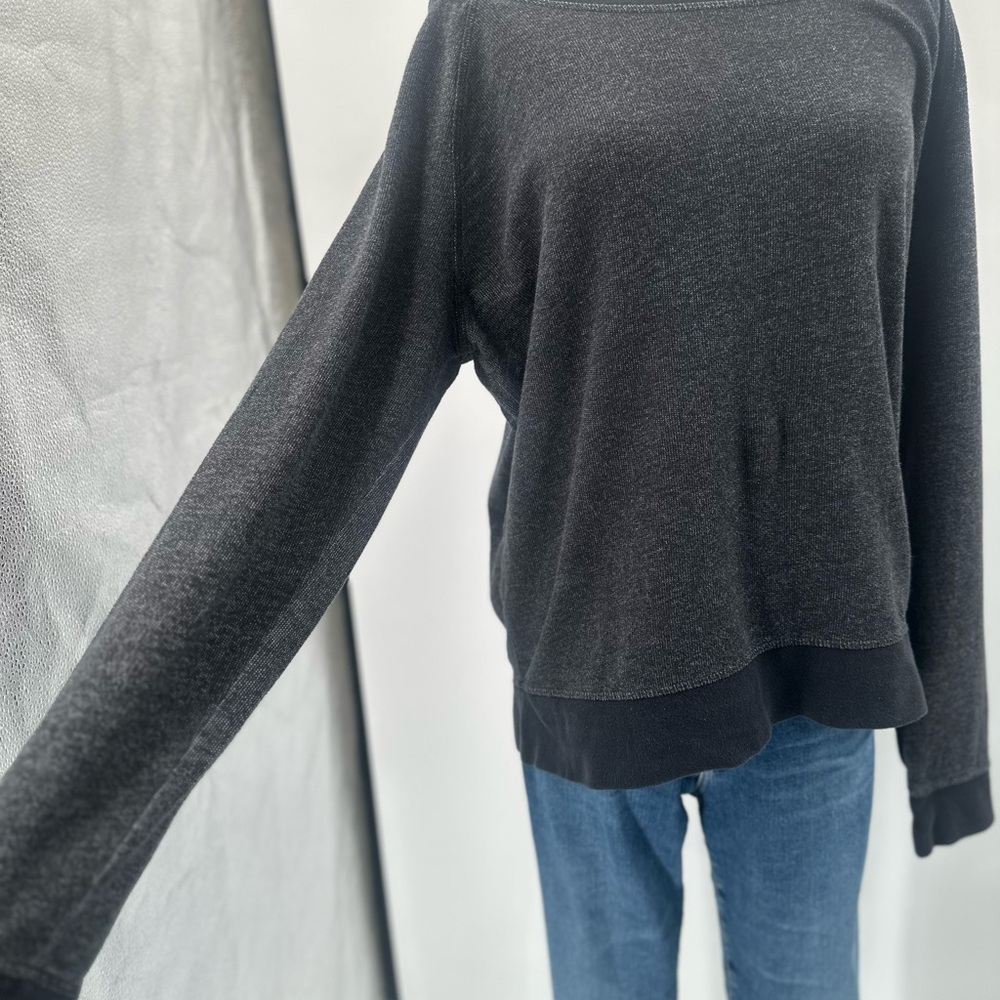 Pact 100% organic cotton Off-Shoulder Black Lightweight Sweater - Picture 3 of 9